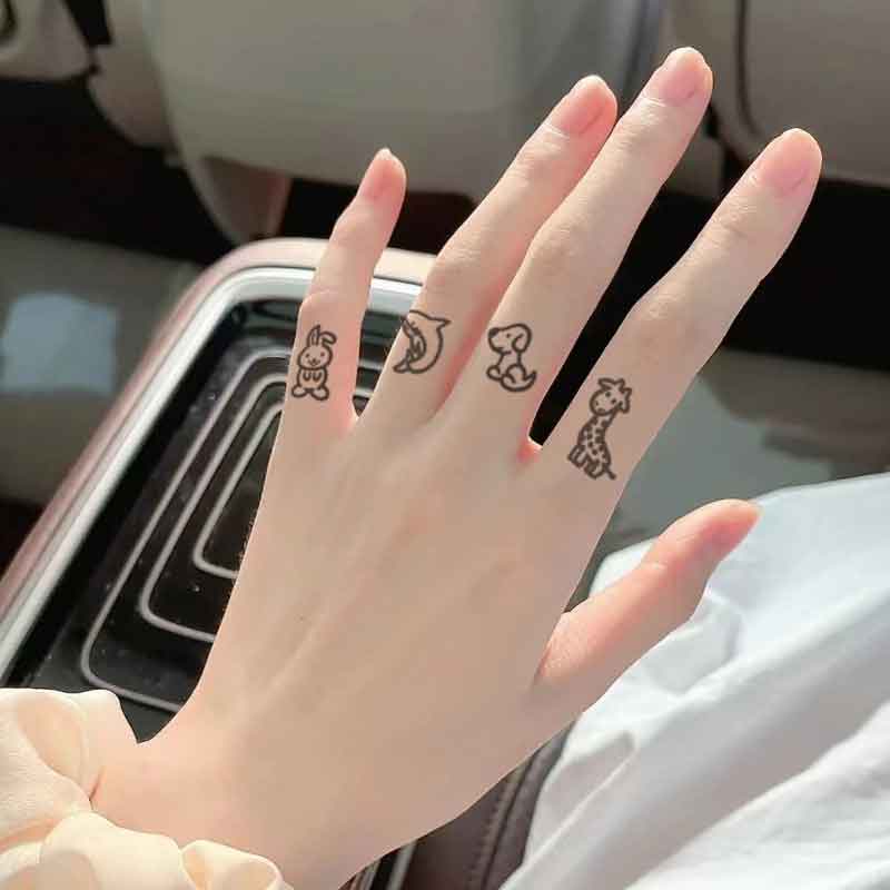 Pattern Finger Tattoo Sticker Long-lasting Tattoo 12 Days (SZ-079)