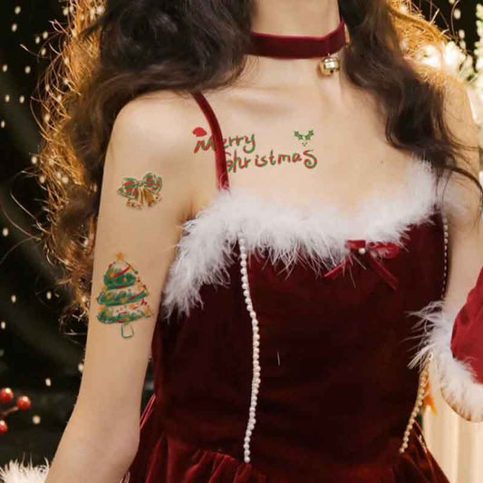 Christmas tree tattoo sticker