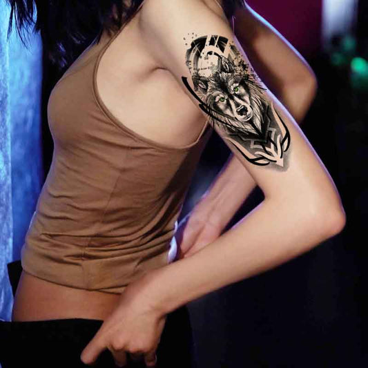 Wolf head tattoo sticker Husky tattoo