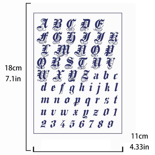 Alphabet Tattoo Sticker Long-lasting Tattoo 15 Days (BB-753)