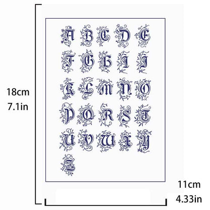 Alphabet Tattoo Sticker Long-lasting Tattoo 15 Days (BB-882)