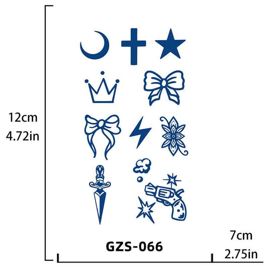 Bow Tiara Pattern Tattoo Long-lasting Tattoo 15 Days（GZS-066）