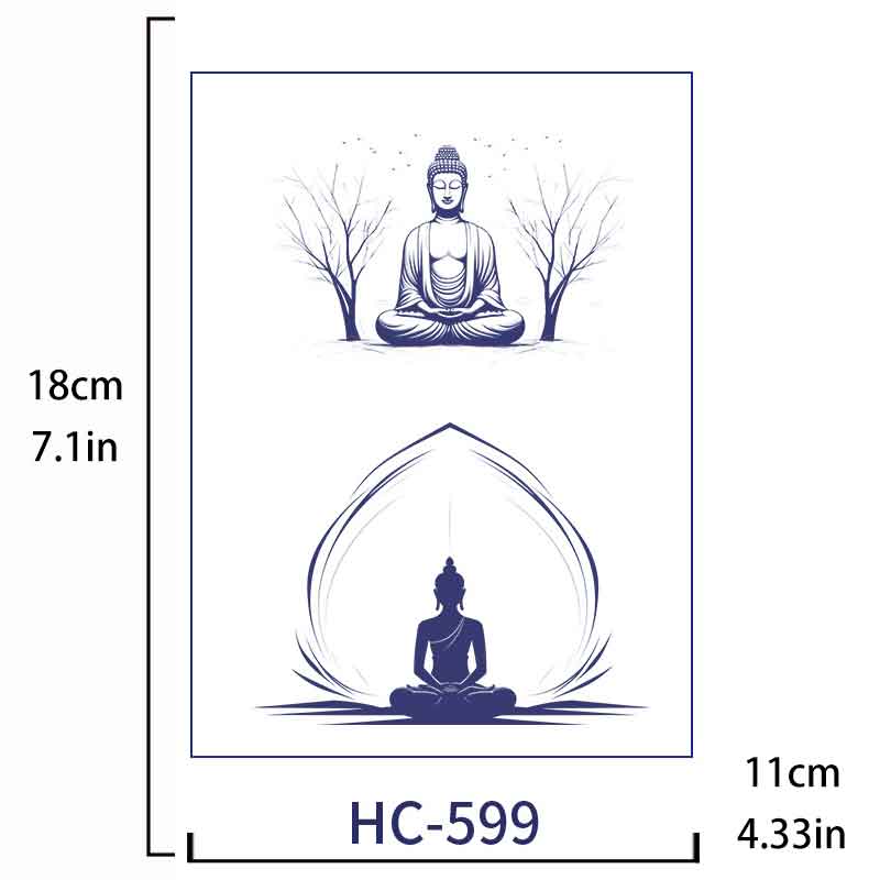 Buddha Pattern Tattoo Sticker Long-lasting Tattoo 15 Days (HC-599)