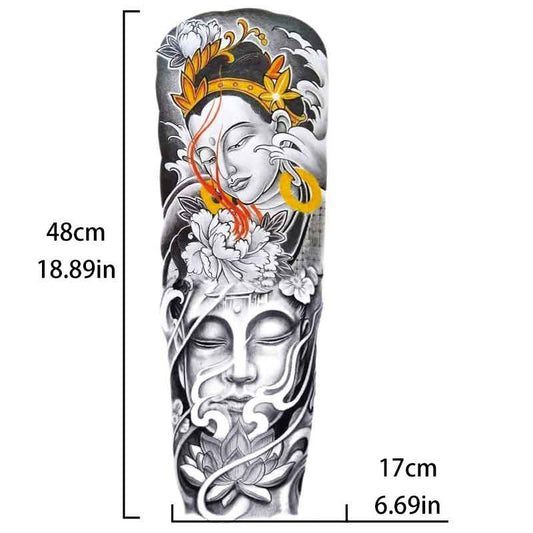 Buddha's Head Tattoo Sticker Full Arm Long Lasting Tattoo Sticker（TQB-259）