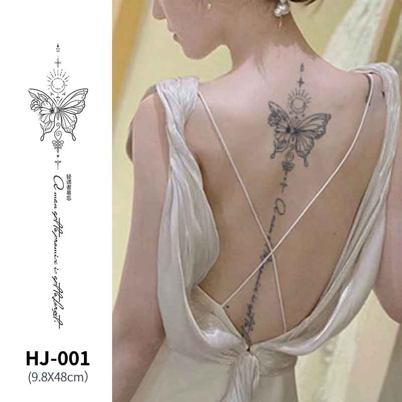 Butterfly Back Tattoos Stickers Long-lasting Tattoo 12 Days (HJ-001)