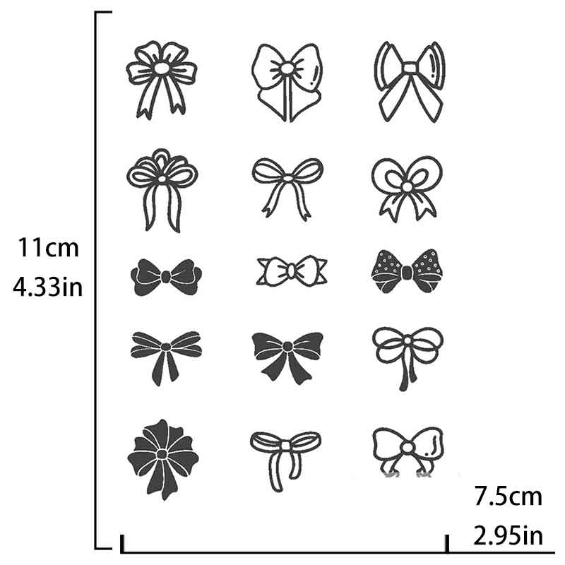 Butterfly Knot Finger Tattoo Sticker Long-lasting Tattoo 12 Days (SZ-066)