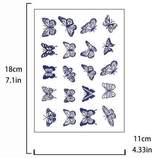 Butterfly Tattoo Sticker Long-lasting Tattoo 15 Days (BB-060)