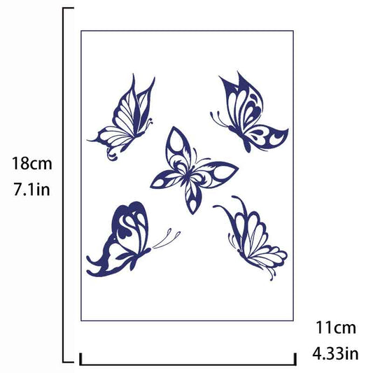 Butterfly Tattoo Sticker Long-lasting Tattoo 15 Days (BB-063)