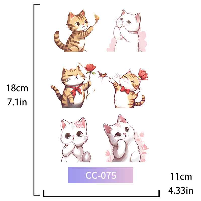 Cat Tattoo Sticker (CC-075)