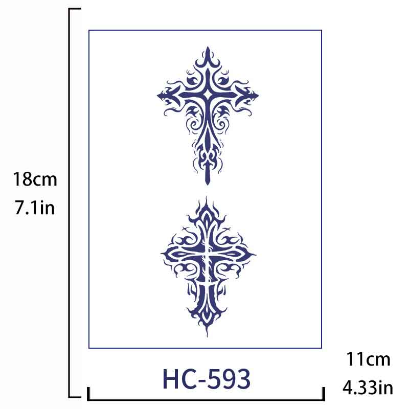 Cross Pattern Tattoo Sticker Long-lasting Tattoo 15 Days (HC-593)