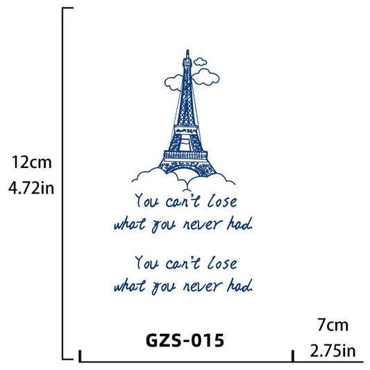 Eiffel Tower Tattoo Long-lasting Tattoo 15 Days（GZS-015）