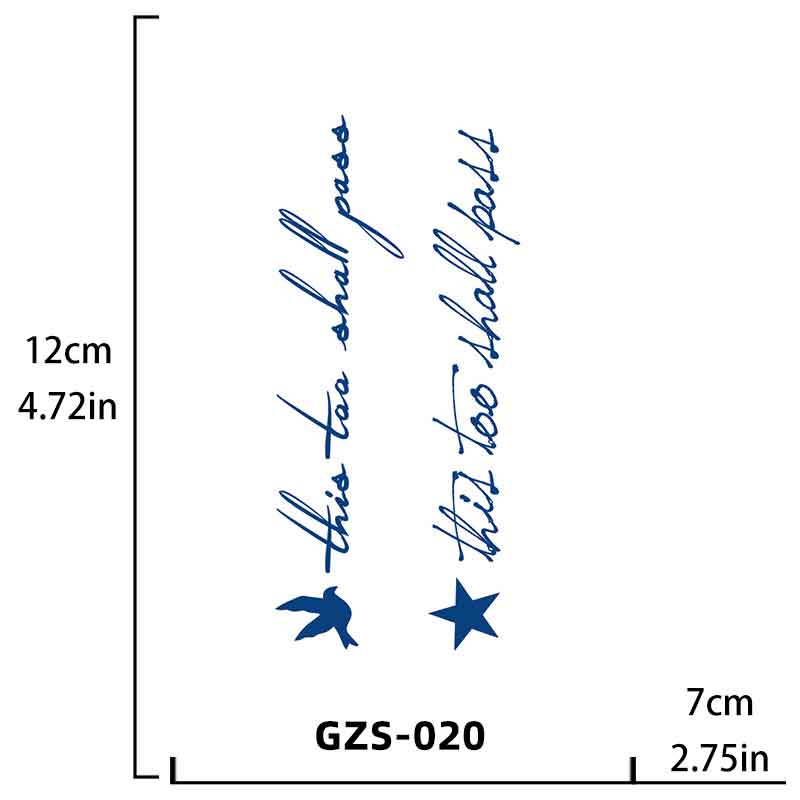 English Crown Tattoo Long-lasting（GZS-020）