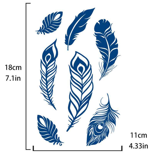 Feather Tattoos Stickers Long-lasting Tattoo 15 Days (GZ-189)