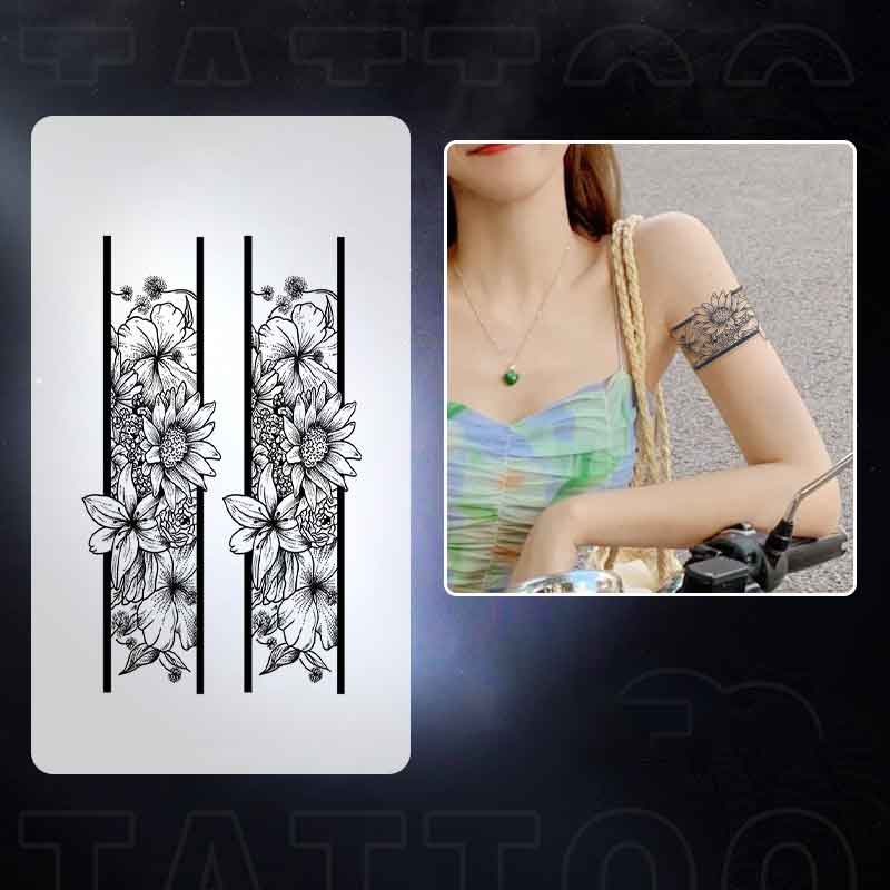 Floral Arm Ring Tattoos Stickers Long-lasting Tattoo 12 Days (SH-010)