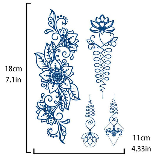 Flower Tattoos Stickers Long-lasting Tattoo 15 Days (GZ-195)