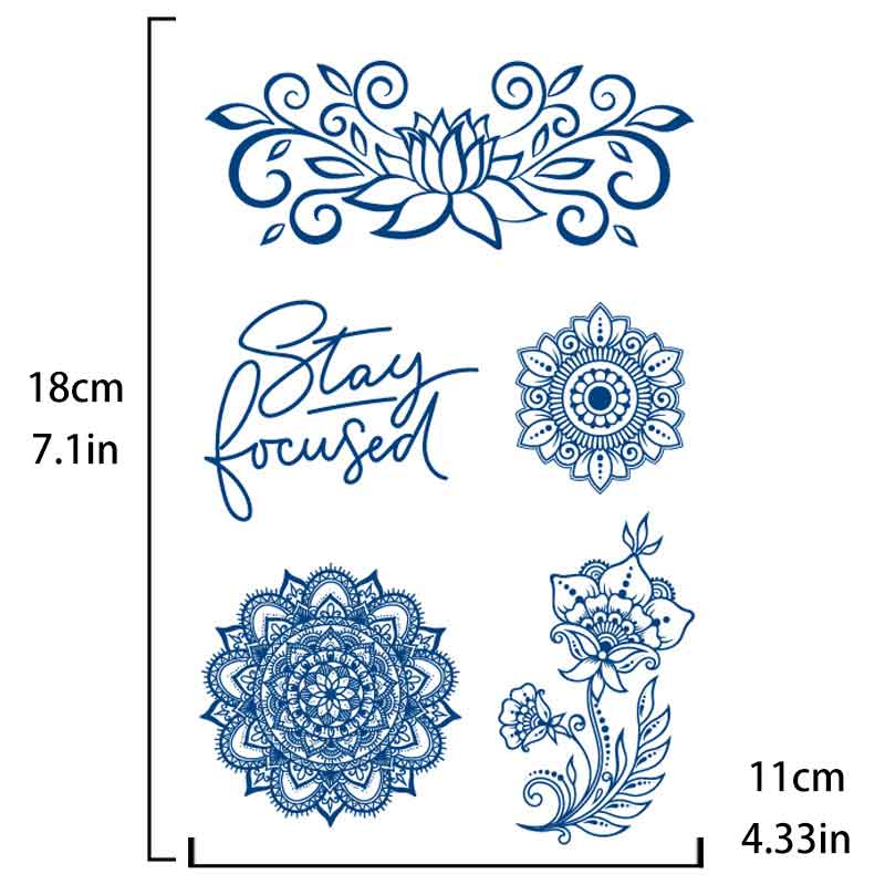 Flower Tattoos Stickers Long-lasting Tattoo 15 Days (GZ-198)