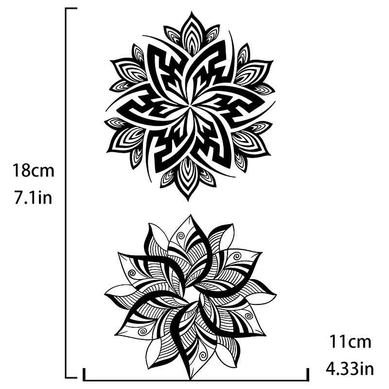 Flower Totem Tattoo Sticker (HC-137)