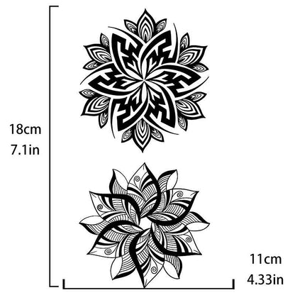 Flower Totem Tattoo Sticker (HC-137)