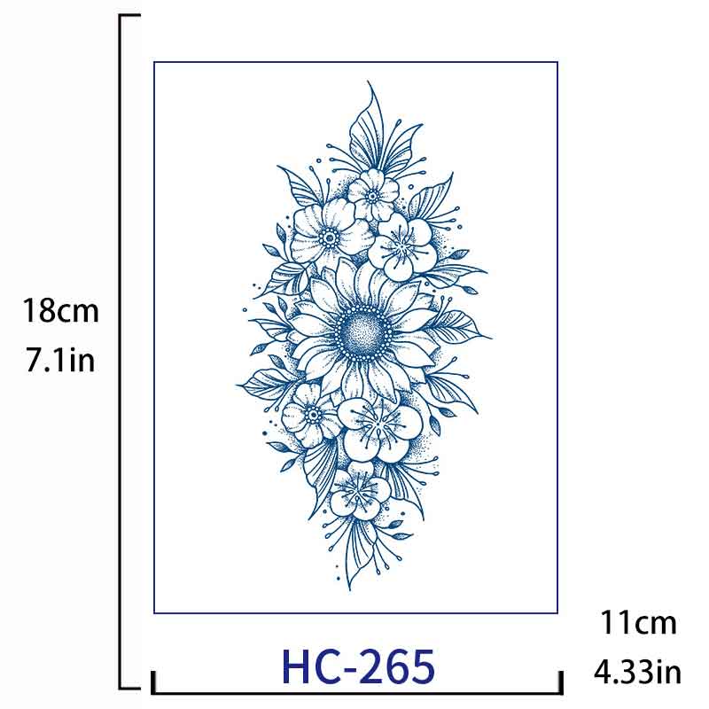 Flowers Tattoo Sticker Long-lasting Tattoo 15 Days (HC-265)