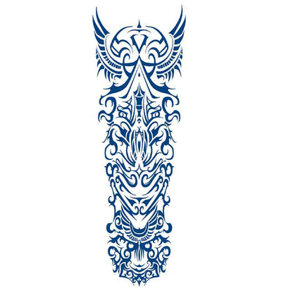 Full Arm Permanent Tattoo Semi-permanent Tribal Totem Tattoo（GZQB-001）