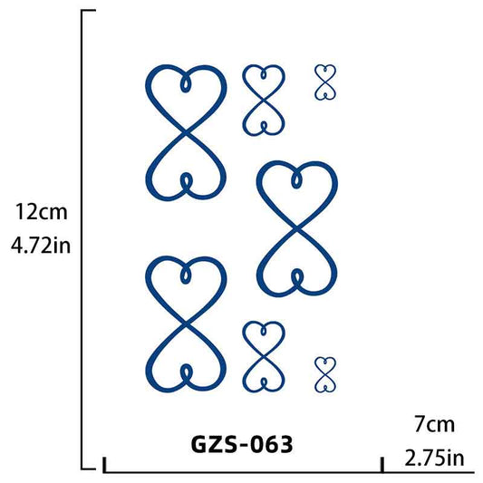 Heart Pattern Tattoo Long-lasting Tattoo 15 Days（GZS-063）