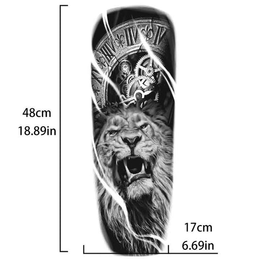 Lion Tattoo Sticker Full Arm Long Lasting Tattoo Sticker（TQB-249）