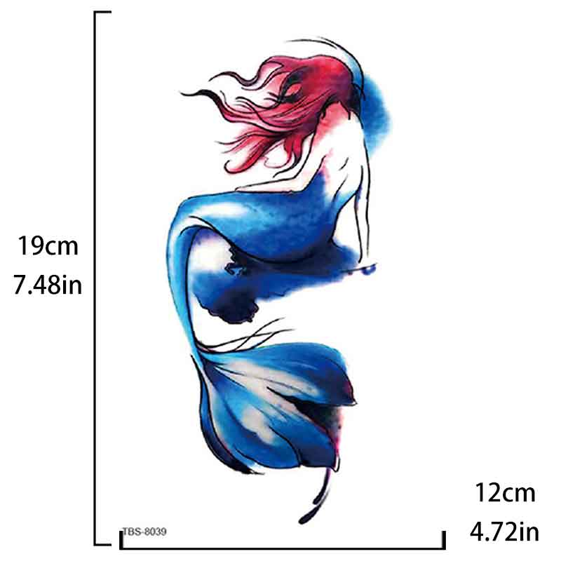 Mermaid Tattoo Sticker Temporary Tattoo Sticker（TBS-8039）