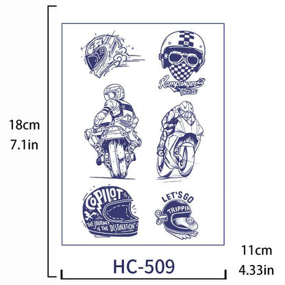 Motorcycle Totem Tattoo Sticker Long-lasting Tattoo 15 Days (HC-509)