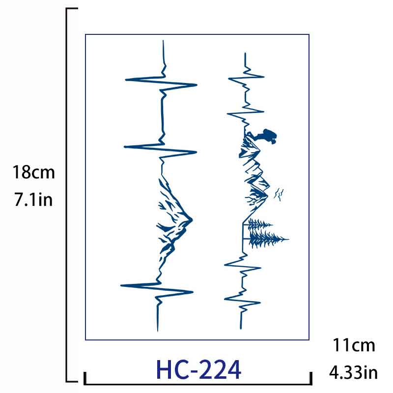 Mountain Tree Tattoo Sticker Long-lasting Tattoo 15 Days (HC-224)