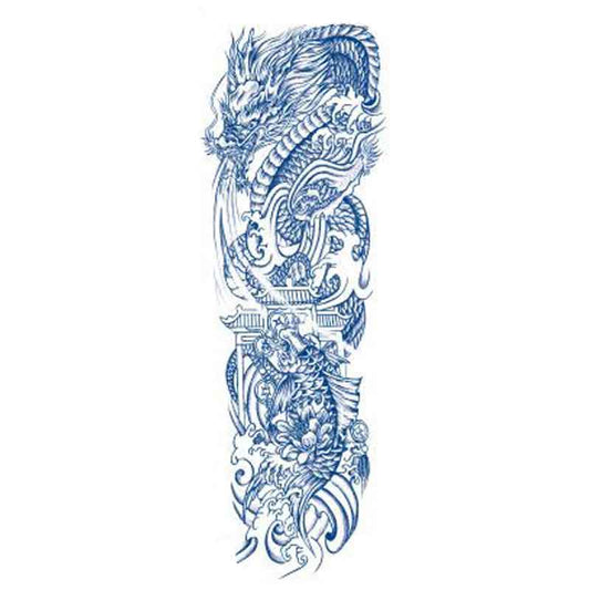 Oriental Dragon Tattoo Sticker Full Arm Long Lasting Tattoo Sticker（GZQB-017）