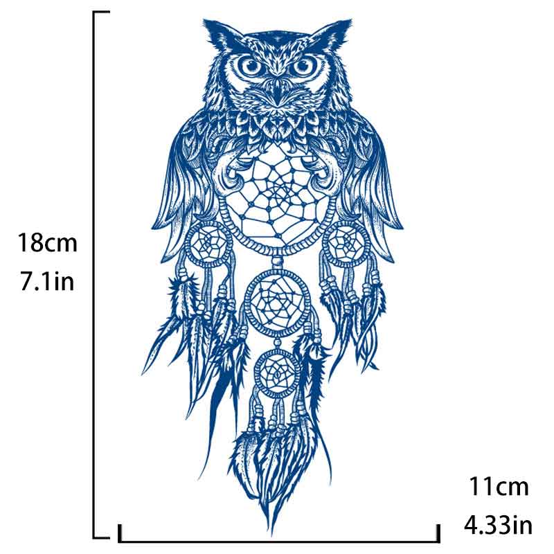 Owl Tattoos Stickers Long-lasting Tattoo 15 Days (GZ-292)