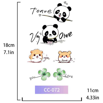 Panda Tattoo Sticker (CC-072)