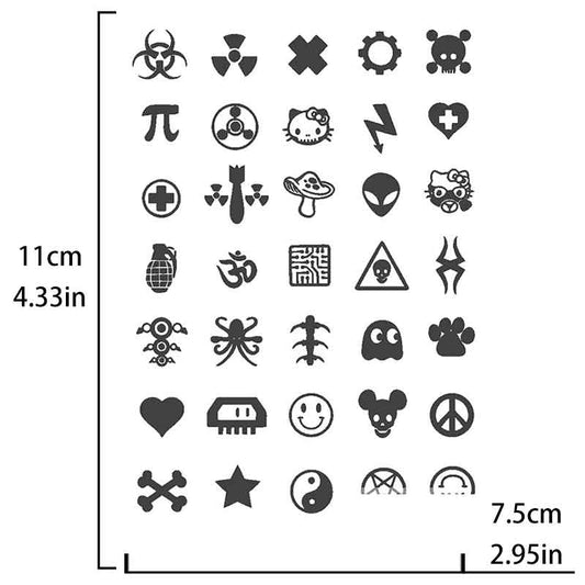 Pattern Finger Tattoo Sticker Long-lasting Tattoo 12 Days (SZ-075)