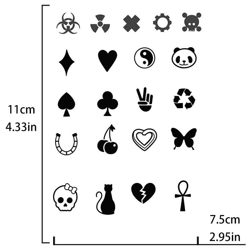 Pattern Finger Tattoo Sticker Long-lasting Tattoo 12 Days (SZ-079)