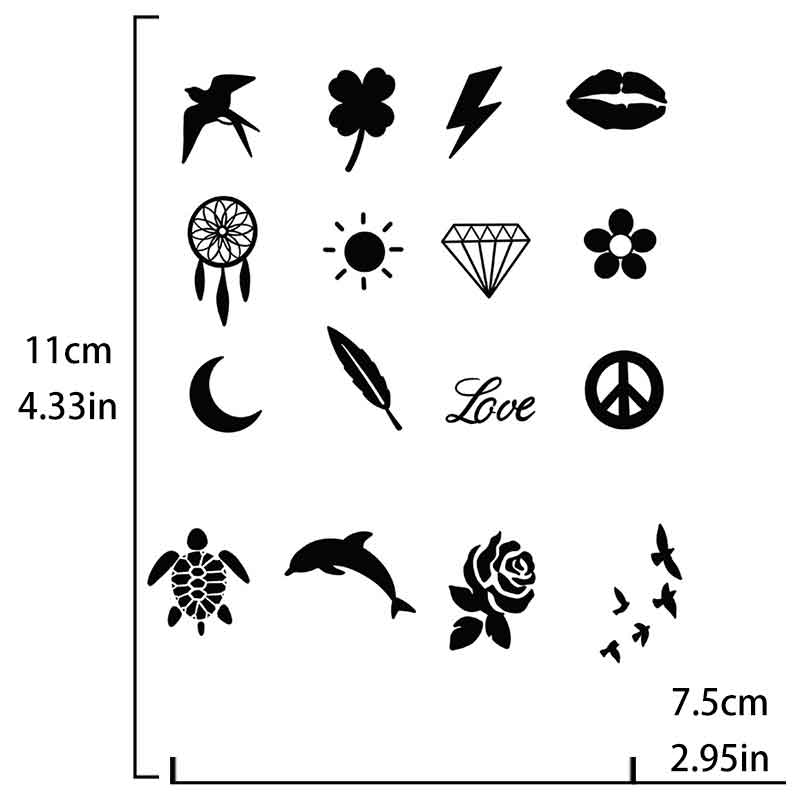 Pattern Finger Tattoo Sticker Long-lasting Tattoo 12 Days (SZ-080)