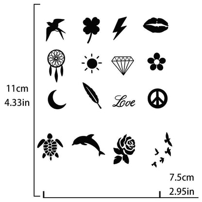 Pattern Finger Tattoo Sticker Long-lasting Tattoo 12 Days (SZ-080)