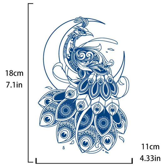 Peacock Tattoos Stickers Long-lasting Tattoo 15 Days (GZ-296)