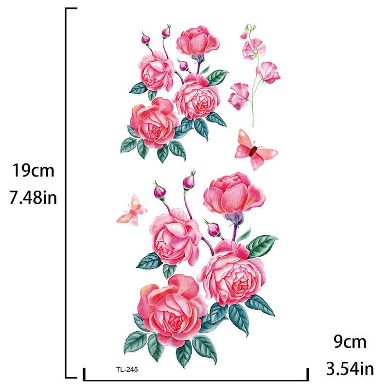 Peony Tattoo Sticker Temporary Tattoo Sticker（TL-245）