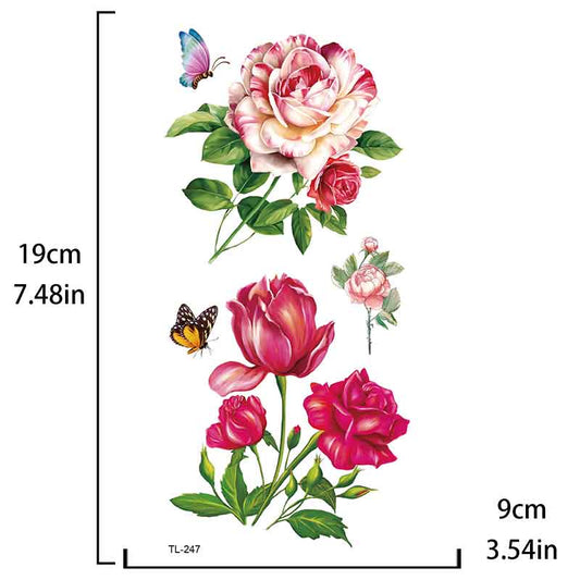 Peony Tattoo Sticker Temporary Tattoo Sticker（TL-247）