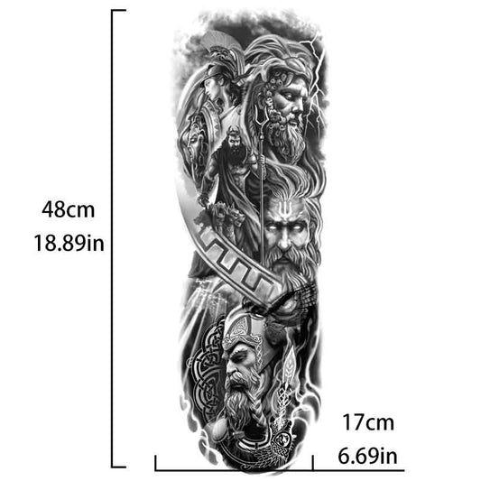 Lion Tattoo Sticker Full Arm Long Lasting Tattoo Sticker（TQB-249）