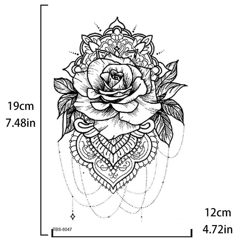 Rose Design Tattoo Sticker Temporary Tattoo Sticker（TBS-8047）