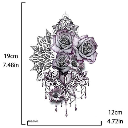 Rose Design Tattoo Sticker Temporary Tattoo Sticker（TBS-8048）