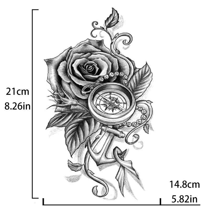 Rose Flowers Sattoo Sticker(TH-486)