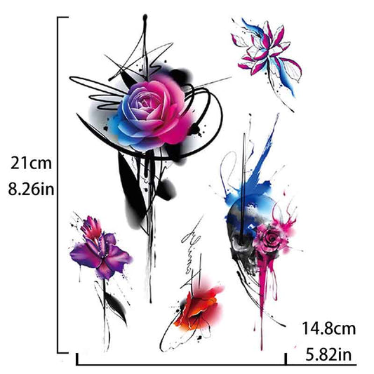 Rose Flowers Sattoo Sticker(TH-723)