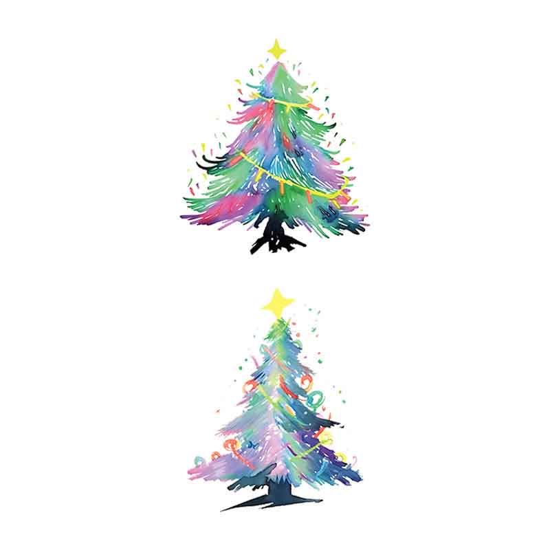 Christmas tree tattoo