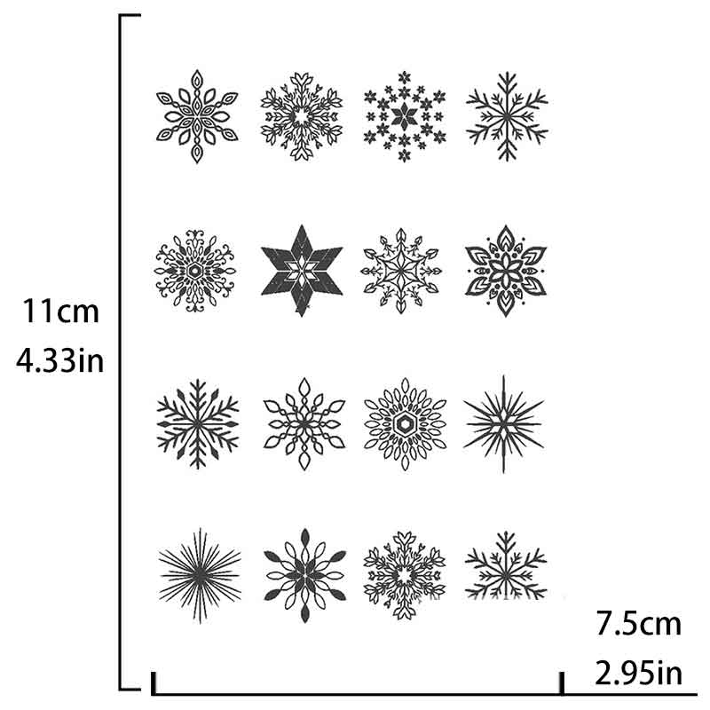 Snowflake Finger Tattoo Sticker Long-lasting Tattoo 12 Days (SZ-035)