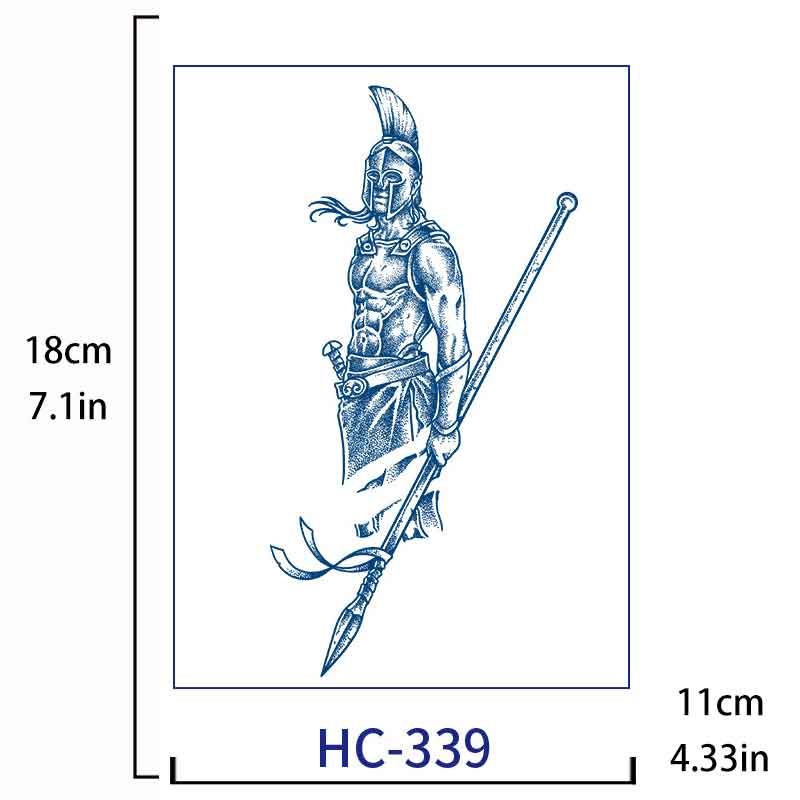 Spartan Tattoo Sticker Long-lasting Tattoo 15 Days (HC-339)