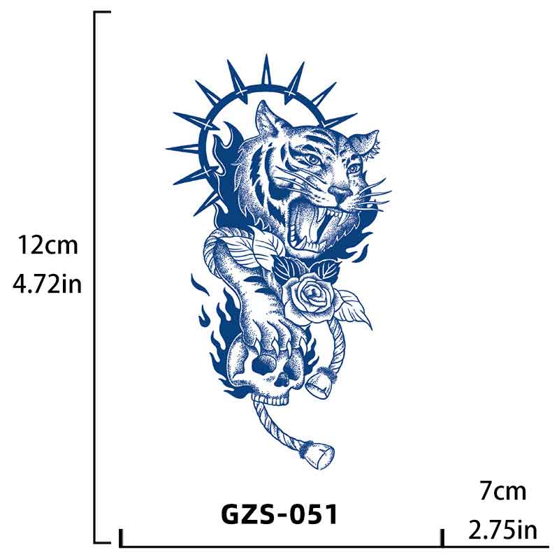 Tiger Rose Tattoo Long-lasting Tattoo 15 Days（GZS-051）