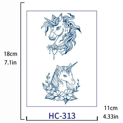 Unicorn Tattoo Sticker Long-lasting Tattoo 15 Days (HC-313)