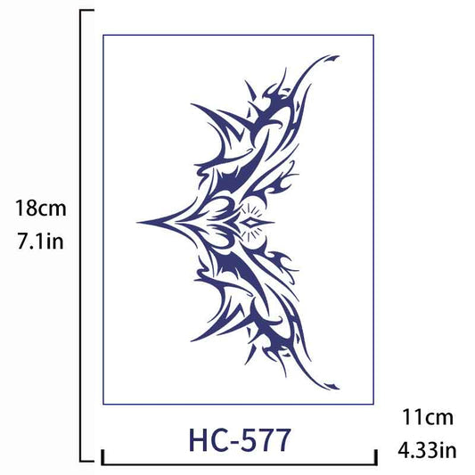 Wing Pattern Tattoo Sticker Long-lasting Tattoo 15 Days (HC-577)